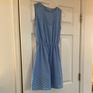 Blue Eyelet Dress